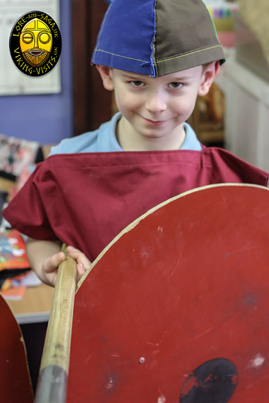 Do you think this lad is going to forget his Viking day?  www.Viking-Visits.uk